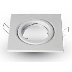 Square LED Spotlight Holder White Finish for Socket GU10 LED Bulb