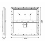 Dimensions Square led ceiling light 350x350x41 mm