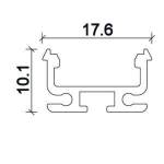 Dimensioni Profilo LED NP163 17,6x10,1 mm