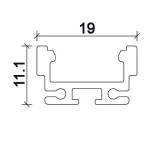 Dimensions Led Profile NP165 19x11,1 mm