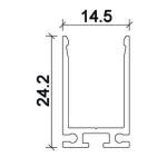 Dimensions Led Profile NP167 24,2x14,5 mm
