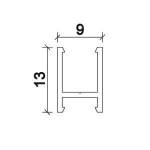 Dimensioni Profilo LED NP173 13x9 mm