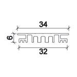 Dimensions Led Profile NP178 32x6 mm
