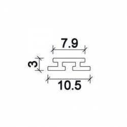 Dimensions Led Profile NP182 10,5x3 mm