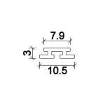 Dimensions Led Profile NP182 10,5x3 mm