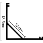 Dimensioni Profilo Led NP190 18,5x10 mm