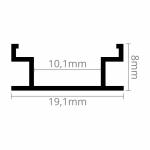 Dimensioni Profilo Led NP196 19,6x8,2 mm