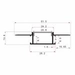 Dimensioni Profilo LED NP204 