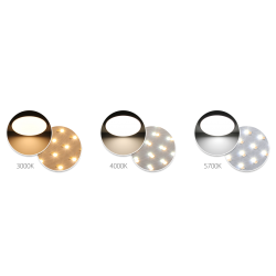 Round LED Ceiling Ø300 mm Selectable color temperature - 3000°K, 4000°K e 5700°K