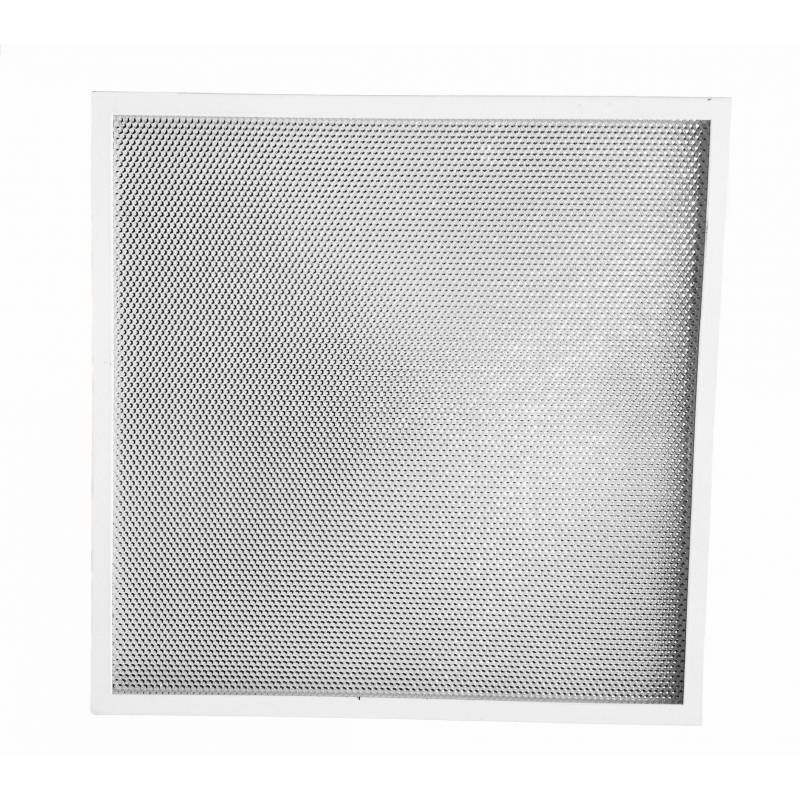 Plafoniera LED quadrata 240  led finitura prismatizzata - 440x440 mm - 16 W - 4000°K