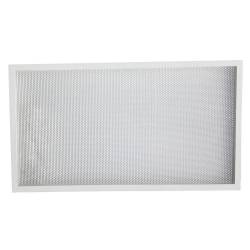 Plafoniera LED rettangolare finitura prismatizzata - 16 power led - 310x550x30 mm - 18 W