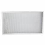 Plafoniera LED rettangolare finitura prismatizzata - 16 power led - 310x550x30 mm - 18 W