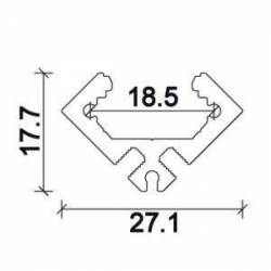Dimensions Led Profile NP169 27,1x17,7 mm