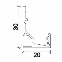 Dimensions Led Profile NP170 20x30 mm