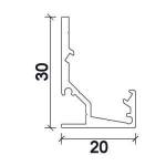 Dimensioni Profilo LED NP170 20x30 mm