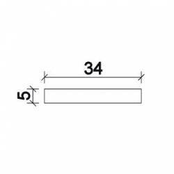 Dimensions cover Led Profile NP179 34x5