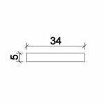 Dimensions cover Led Profile NP179 34x5