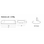 Dimensions LED Emergency Kit L1241-SE 105x46x24 mm
