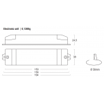 Dimensions LED Emergency Kit EL5041 164x38x24,5 mm