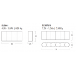 Dimensions battery LED Emergency Kit EL5041 90x23x45 mm