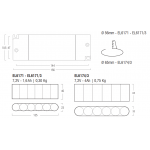 Dimensoni batterie e Kit Emergenza LED EL6171 