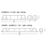 Dimensions LED Emergency Kit ELT20071 300x25x24 mm