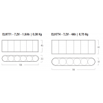 Kit Emergenza LED ELH771 - Lampade Led 12V - GU5.3 - Autonomia 1h - 7,2 V - 1,6 Ah 