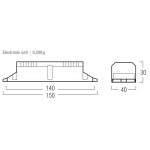 Kit Emergenza LED ER3641 - per lampade 18-36 W - Autonomia 1h -  Batt. 4,8 V - 1,6 Ah