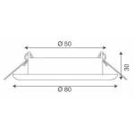 Dimensioni ghiera Tonda Ø 80 mm, foro incasso Ø 50 mm, altezza 30 mm