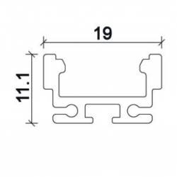 Dimensions Led Profile NP164 19x11,1 mm