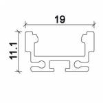 Dimensions Led Profile NP164 19x11,1 mm