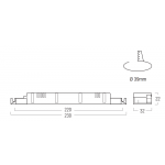 Dimensioni ALT6024 Alimentatore per LED 230x32x22 mm