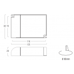 Dimensions SERIE AL42D/P Dimmable LED power supply 125x82x29 mm
