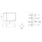 Dimensioni SERIE AL60P Alimentatore dimmerabile per LED 125x82x29 mm