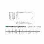 Dimensions led emergency led 277x125x45 mm