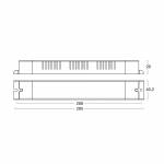 Dimensions AL7524 LED dimmable power supply 280x40,2x29 mm