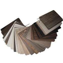 Available finishes for Cabin Cladding with WOOD effect laminate panels.