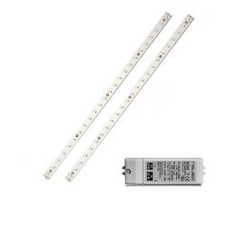 Barra 48 Power LED 11,4 W - 350 mA - lunghezza 482+482 mm + Alimentatore AL1535