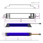 Dimensions LED Emergency Kit EMLT20061 180x30x22 mm