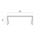 Dimensioni Profilo LED NP095 40x13 mm