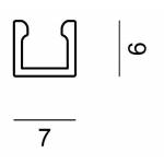 Dimensioni Profilo LED NP096 7x6 mm