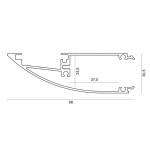 Dimensions LED Profile NP159 98x30,5 mm