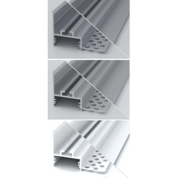 Rough, aluminium and white finishes LED Profile NP027