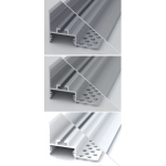 Finitura grezza, alluminio e bianca Profilo LED NP027