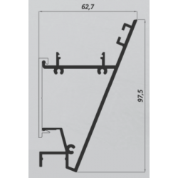 Dimensions LED Profile NP029-1 97,5x62,7 mm