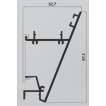 Dimensioni Profilo LED NP029-1 97,5x62,7 mm