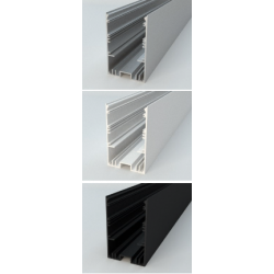 Aluminium, white and black finishes LED Profile NP053