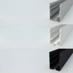 Aluminium, white and black finishes LED Profile NP053