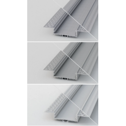 Rough, aluminium and white finishes LED Profile NP058