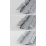 Rough, aluminium and white finishes LED Profile NP058